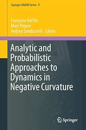 analytic and probabilistic approaches to dynamics in negative curvature 1st edition frana oise dal\\\\\\\'bo
