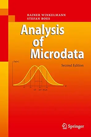 analysis of microdata 1st edition rainer winkelmann ,stefan boes 3540927476, 978-3540927471