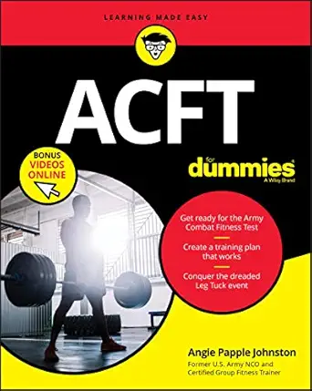 acft army combat fitness test for dummies book + online videos 1st edition angie papple johnston 1119704286,