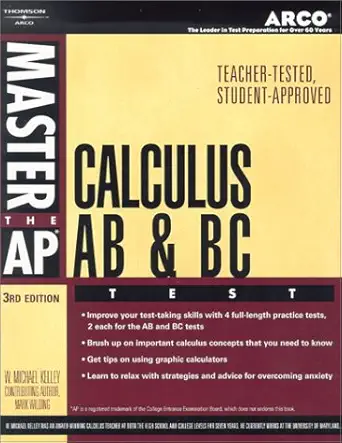 master ap calculus ab 3rd ed 1st edition w michael kelley ,mark wilding 0768909899, 978-0768909890