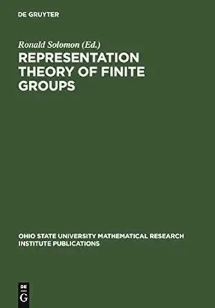 representation theory of finite groups proceedings of a special research quarter at the ohio state university