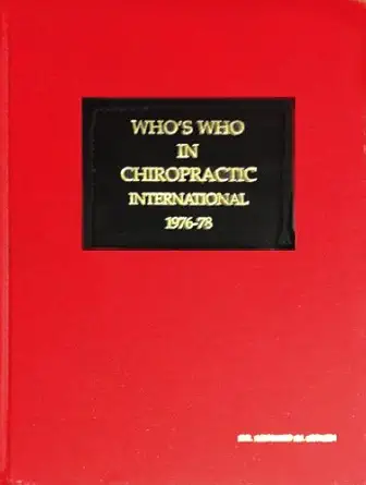 whos who in chiropractic international 1976 78 1st edition fern l dzaman 0918336015, 978-0918336019