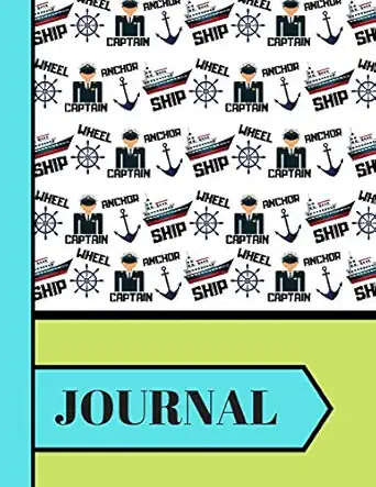 journal nautical boating/sailing pattern print novelty gift college ruled boating notebook for sailors sea