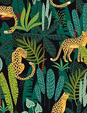 blank notebook cute leopard jungle paperback journal for animal lovers perfect for writing in sketching