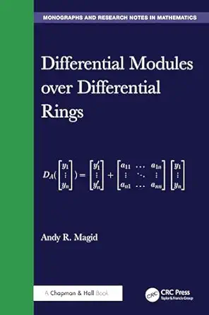 differential modules over differential rings 1st edition andy r magid 1032588101, 978-1032588100