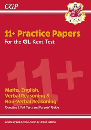 new kent test 11+ gl practice papers 1st edition cgp books 1789084474, 978-1789084474
