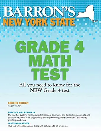 new york state grade 4 math test 1st edition margery masters m s ed 143800043x, 978-1438000435