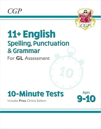 new 11+ gl 10 minute tests english spelling punctuation and grammar ages 9 10 unbeatable eleven plus