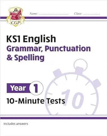 new ks1 english 10 minute tests grammar punctuation and spelling year 1 perfect for catch up and home