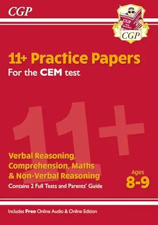 new 11+ cem practice papers ages 8 9 1st edition cgp books 1789082463, 978-1789082463