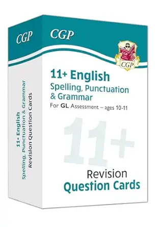 new 11+ gl revision question cards english spelling punctuation and grammar ages 10 11 unbeatable eleven plus