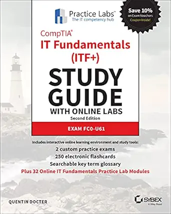 comptia it fundamentals study guide with online labs exam fc0 u61 1st edition quentin docter 111978428x,