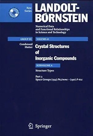 space groups p63/mmc p 62c 1st edition j daams ,r gladyshevskii ,o shcherban ,v dubenskyy ,n melnichenko