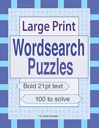 large print wordsearch puzzles 1st edition c mccormick 1540522067, 978-1540522061
