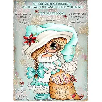 sherri baldy my besties tm winter wonderland filled with love coloring book sherri baldy christmas holiday