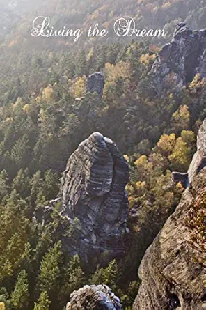 living the dream camping caravan and campervan log book/ journal mountain/ rocks journal 1st edition windmill