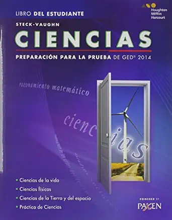 steck vaughn ciencias preparacion para la prueba de ged 2014 1st edition steck vaughn 0544301293,