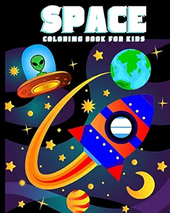 space coloring book for kids amazing outer space coloring book with planets spaceships rockets astronauts and
