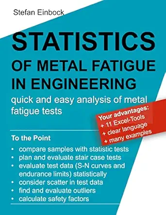 statistics of metal fatigue in engineering planning and analysis of metal fatigue tests 1st edition stefan