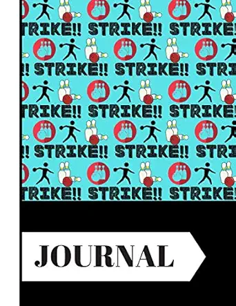 journal ten pin strike bowling pattern print novelty gift bowling journal for kids teens boys and girls 1st