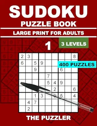sudoku puzzle book large print for adults 400 puzzles and solutions easy to hard perfect for puzzle lovers