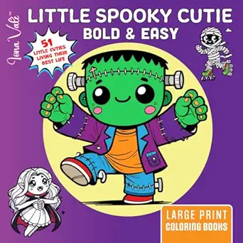 little spooky cutie 51 bold and easy designs for adults and kids 1st edition iona vale 1923228080,