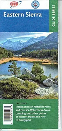 aaa eastern sierra guide map ancient bristlecone pine forest bishop bodie state historic park cr 1st edition