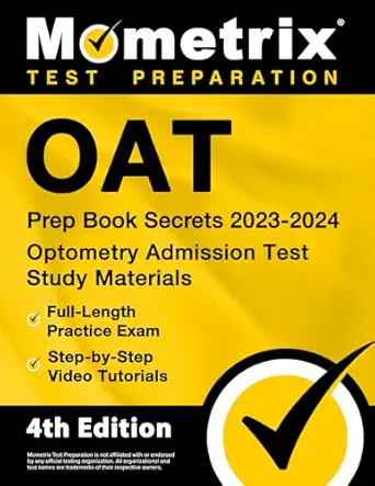 oat prep book secrets 2023 2024 optometry admission test study materials full length practice exam step by