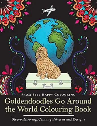goldendoodles go around the world colouring book goldendoodle coloring book perfect goldendoodle gifts idea