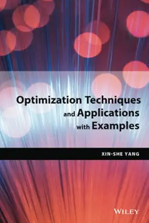 Optimization Techniques And Applications With Examples Xin She Yang ...