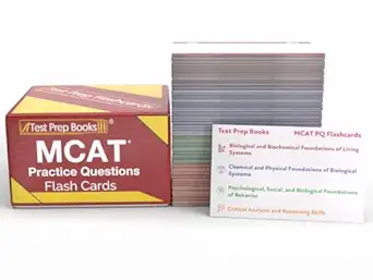 mcat practice question study cards 2025 2026 mcat prep with practice test questions full color cards 1st