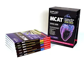 mcat complete 7 book subject review 2018 2019 online + book 1st edition kaplan test prep 1506223958,