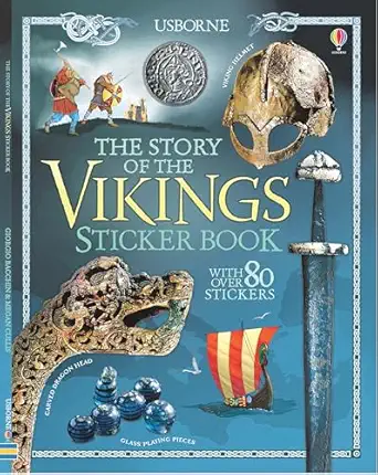 the story of the vikings sticker book 1st edition megan cullis 1474928986, 978-1474928984