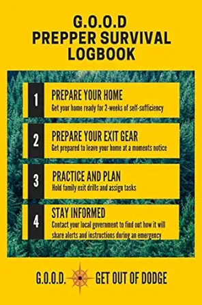 good prepper survival logbook get out of dodge prep book emergency preparedness journal home food inventory