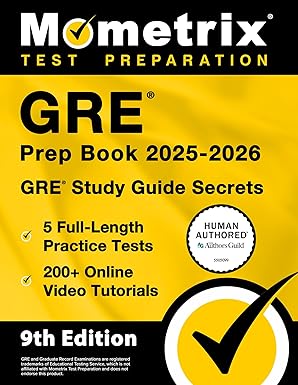gre prep book 2025 2026 5 full length practice tests 200+ online video tutorials gre study guide secrets 1st