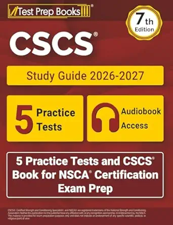 cscs study guide 2026 2027 5 practice tests and cscs book for nsca certification exam prep 1st edition lydia