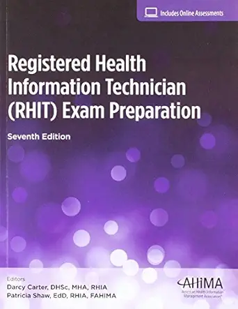 registered health information technician exam preparation 1st edition darcy carter 1584265795, 978-1584265795