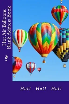 hot air balloons blank address book 1st edition mrs alice e tidwell 1508810923, 978-1508810926