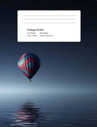 composition notebook college ruled 200 page composition notebook for school college ruled hot air balloon