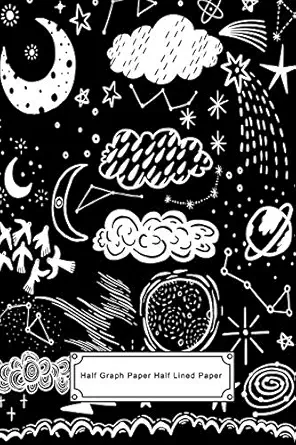 half graph paper half lined paper paper styles quads dual notebook notebooks diary practice journal organizer