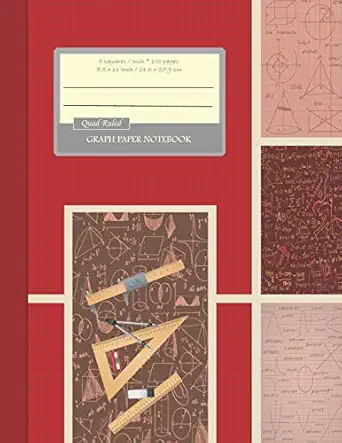 graph paper notebook quad ruled 5 squares per inch math and science composition notebook for students large