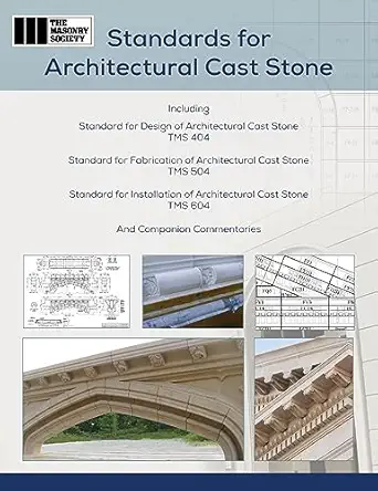 standards for architectural cast stone 1st edition tms 1929081510, 978-1929081516