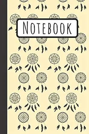 notebook yellow dream catcher journal to track dreams symbols meanings and more 120 lined pages 1st edition