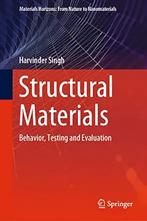 structural materials behavior testing and evaluation 1st edition harvinder singh 9811632103, 978-9811632105