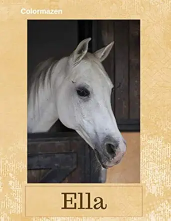 ella grey horse personalised notebook 1st edition colormazen ,carol bell 1079080902, 978-1079080902