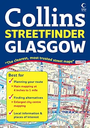 collins glasgow streetfinder 1st edition collins uk 000725458x, 978-0007254583