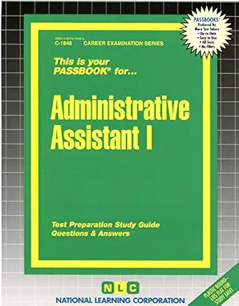 administrative assistant i 1st edition national learning corporation 0837318483, 978-0837318486