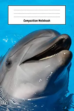 composition notebook lovely journal / diary / notepad dolphin lover gifts 1st edition pink panda press
