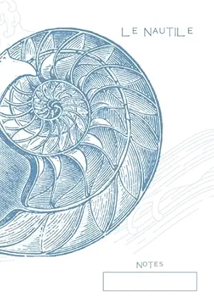 le nautile nautilus notebook college ruled journal 7 x 10 in composition book with wraparound design 1st