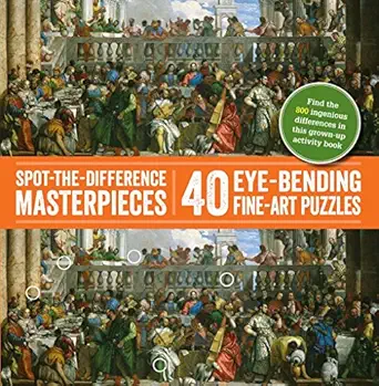 spot the difference masterpieces 40 eye bending fine art puzzles 1st edition puzzlewright press 1454927208,